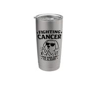 Luchando contra el cáncer, un mal día a la vez, divertido diseño de conciencia Vaso térmico de acero inoxidable de doble pared
