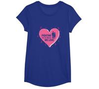 Luchando por Las Mujeres Que Amamos Concientización sobre el cáncer de Mama Camiseta, Niñas, Azul Real, XS