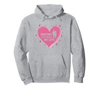 Luchando por Las Mujeres Que Amamos Concientización sobre el cáncer de Mama Sudadera con Capucha, Unisex para Adultos, Gris Jaspeado, M