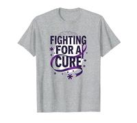 Luchando por una Cura: Defensor de la concienciación sobre el Alzheimer Camiseta, Hombre, Gris Jaspeado, L