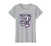 Luchando por una Cura: Defensor de la concienciación sobre el Alzheimer Camiseta, Mujer, Gris Jaspeado, 3XL