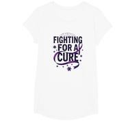 Luchando por una Cura: Defensor de la concienciación sobre el Alzheimer Camiseta, Niñas, Blanco, XS