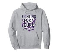 Luchando por una Cura: Defensor de la concienciación sobre el Alzheimer Sudadera con Capucha, Unisex para Adultos, Gris Jaspeado, M