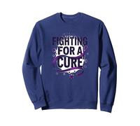 Luchando por una Cura: Defensor de la concienciación sobre el Alzheimer Sudadera, Unisex para Adultos, Azul Marino, M