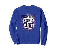 Luchando por una Cura: Defensor de la concienciación sobre el Alzheimer Sudadera, Unisex para Adultos, Azul Real, M