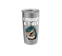 Luché contra un T-Rex brazo roto dinosaurio recuperación lesión curación Vaso térmico de acero inoxidable de doble pared