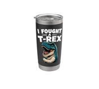Luché contra un T-Rex brazo roto dinosaurio recuperación lesión curación Vaso térmico de acero inoxidable de doble pared