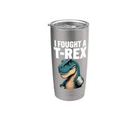 Luché contra un T-Rex brazo roto dinosaurio recuperación lesión curación Vaso térmico de acero inoxidable de doble pared