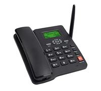 LUCHONG Teléfono de Escritorio,Teléfono inalámbrico Soporte para teléfono de Escritorio gsm 850/900/1800/1900 MHz Tarjeta SIM Dual 2G Teléfono inalámbrico Fijo con Antena Radio Reloj Despertador