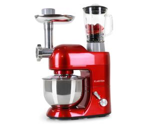 Lucia 1800W 5L Robot de Cocina con Picadora de Carne Rojo