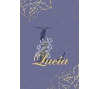 Lucia Diario: Monograma L Cuaderno Floral Personalizado para Mujeres Cuaderno decorativo con monograma en púrpura y dorado, diario personalizado y regalo de cumpleaños para mujeres llamadas Lucia