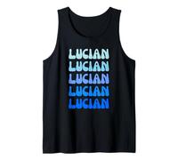 Lucian Retro Name Stack Design Camiseta sin Mangas