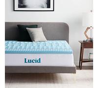 LUCID 2 Inch Zoned Gel Memory Foam Mattress Topper, Full XL