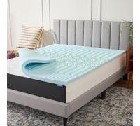 LUCID 2 Inch Zoned Gel Memory Foam Mattress Topper, Twin