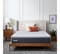 LUCID 3 pulgadas Cubrecolchón de espuma viscoelástica de carbón de bambú - Full