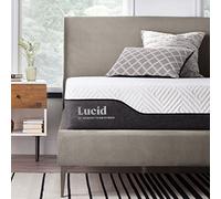 LUCID Colchón Hibrido con Carbón de Bambú y Aloe Vera | Altura 25 cm | Colchon Viscoelastico con muelles ensacados | Transpirable | Oeko-Tex | Firmeza Media, 90x200 cm