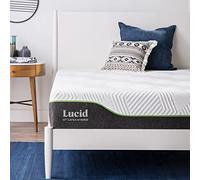 LUCID Colchón Hibrido de Látex elástico | Altura 25cm | Colchon Espuma Viscoelastica con Gel | Muelles Ensacados de Acero | Transpirable | Oeko-Tex | Firmeza Media, 100x200 cm