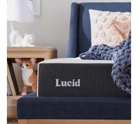 LUCID Colchón viscoelástico - Altura 20 cm, blando - Con carbón de bambú - Espuma transpirable y refrescante, 90x190 cm