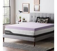 LUCID Cubrecolchón con Aroma a Lavanda añadida de 10 cm, Espuma viscoelástica, diseño Permeable al Aire, tamaño California King Size