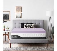 LUCID Cubrecolchón de Espuma con diseño ventilado, Memoria con infusión de Lavanda, 4 Pulgadas, tamaño Individual