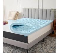 LUCID Cubrecolchón de Espuma viscoelástica con infusión de Gel, cubrecolchón de 3 Pulgadas, 5 Zonas de Comodidad para aliviar la presión, Espuma certificada CertiPUR-US, tamaño Individual