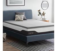 LUCID Cubrecolchón de Espuma viscoelástica de carbón de bambú de 5 cm, Transpirable, tamaño King (150 x 200 cm)