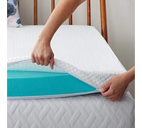 LUCID Cubrecolchón - Suave y Transpirable - Lavable a máquina - Antideslizante (cubrecolchón no Incluido) - Cama Doble (135 x 190 cm), 7,5 cm