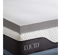 LUCID Sobrecolchon viscoelastico 150x190 cm | Con partículas de Carbón de Bambú | Grosor 7 cm |Topper para colchon