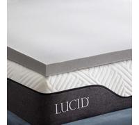 LUCID Sobrecolchón viscoelástico de 5 cm con partículas de carbón de bambú, 150 x 190 cm