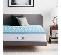 LUCID Sobrecolchón viscoelástico de 5 cm con partículas de gel y división por zonas, Topper 100x200 cm