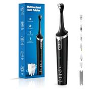 Lucidatore dentale, kit di sbiancamento dei denti ricaricabile, per la pulizia dei denti e lo sbiancamento, lucidatore elettrico dei denti con 6 testine della spazzola, 5 modalità di velocità, luce