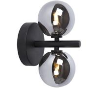 Lucide Aplique 2 luces en metal negro 24,5cm