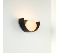 Lucide Aplique Benni, pantalla esférica de vidrio, negro True
