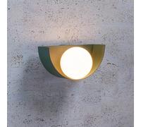 Lucide Aplique Benni pantalla esférica de vidrio, verde True