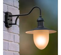 Lucide Aplique de exterior Aruba, Ø 25 cm, negro