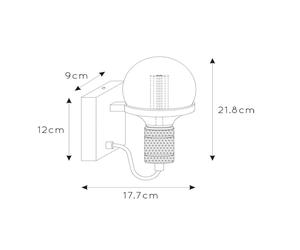 Lucide Aplique de pared Ottelien, negro/oro