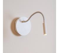 Lucide Aplique LED a pilas Jolijn, blanco, brazo flexible, Ø 11 cm, imán EC:EPREL:1841016
