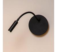 Lucide Aplique LED a pilas Jolijn, negro, brazo flexible, Ø 11 cm, imán EC:EPREL:1841015