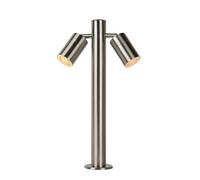 LUCIDE ARNE-LED - Lámpara baliza - Ø 6,3 cm - LED - GU10-2x5W 2700K - IP44 - Cromo mate
