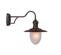 LUCIDE ARUBA - Lámpara de pared Dentro/Fuera - Ø 25 cm - 1xE27 - IP44 - Marrón óxido