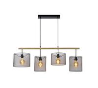 LUCIDE BASKETT - Lámpara colgante - 4xE27 - Negro