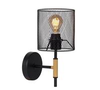 Lucide BASKETT - Lámpara de pared - 1xE27 - Negro