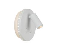 LUCIDE BENTJER - Lámpara de cabecera/Lámpara de pared - Ø 14 cm - LED - 3000K - Blanco