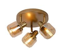 LUCIDE BJORN - Foco de techo - Ø 38 cm - 3xE14 - Oro mate/Latón