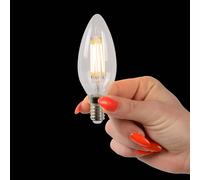 Lucide Bombilla vela LED E14 4W 2700K atenuable set de 4 True