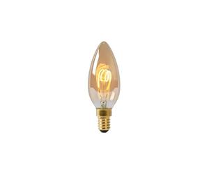 LUCIDE C35 - Lámpara de filamento - Ø 3,5 cm - LED Regul. - E14-1x3W 2200K - Ámbar