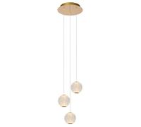 LUCIDE CINTRA - Lámpara colgante - Ø 25 cm - LED Regul. - 3x4,7W 2700K - Transparente