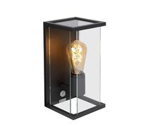 LUCIDE CLAIRE - Lámpara de pared Dentro/Fuera - 1xE27 - IP54 - Sensor movimiento & día/noche - Antracita