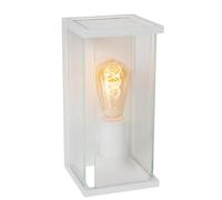 LUCIDE CLAIRE - Lámpara de pared Dentro/Fuera - 1xE27 - IP54 - Sensor movimiento & día/noche - Blanco