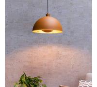 Lucide Colgante Siemon de acero, Ø 40 cm, amarillo ocre
